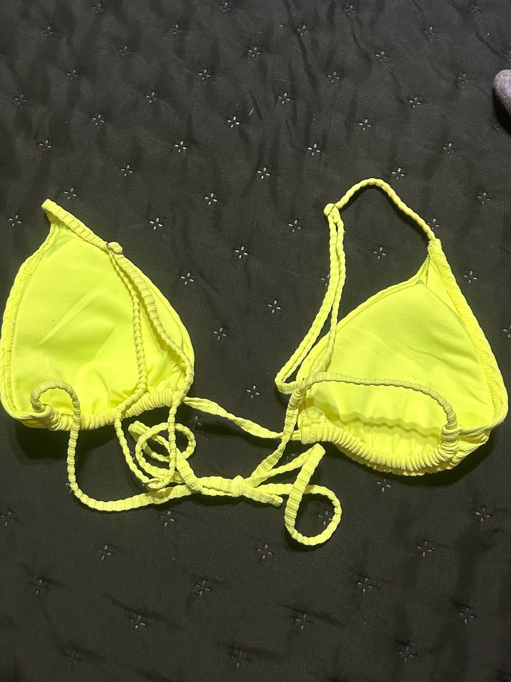 Neon Ribbed Bikini Top - Picture 3 of 3